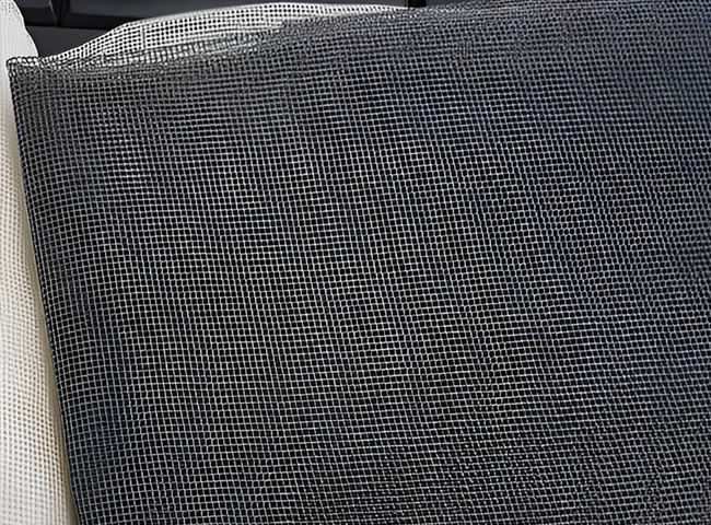 Black fiberglass mesh for pleated insect screen