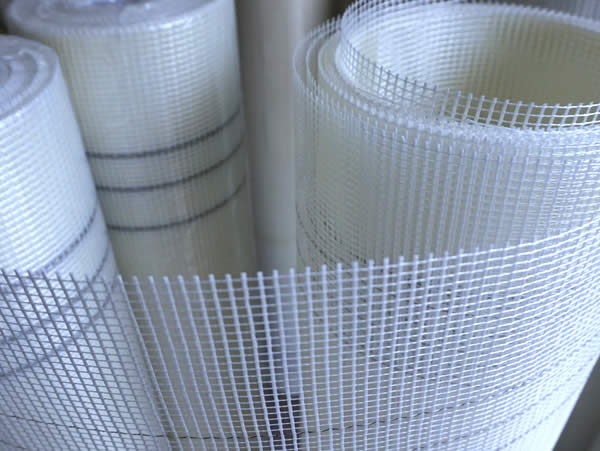 White 6.0 oz adhesive fiberglass mesh